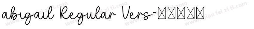 abigail Regular Vers字体转换